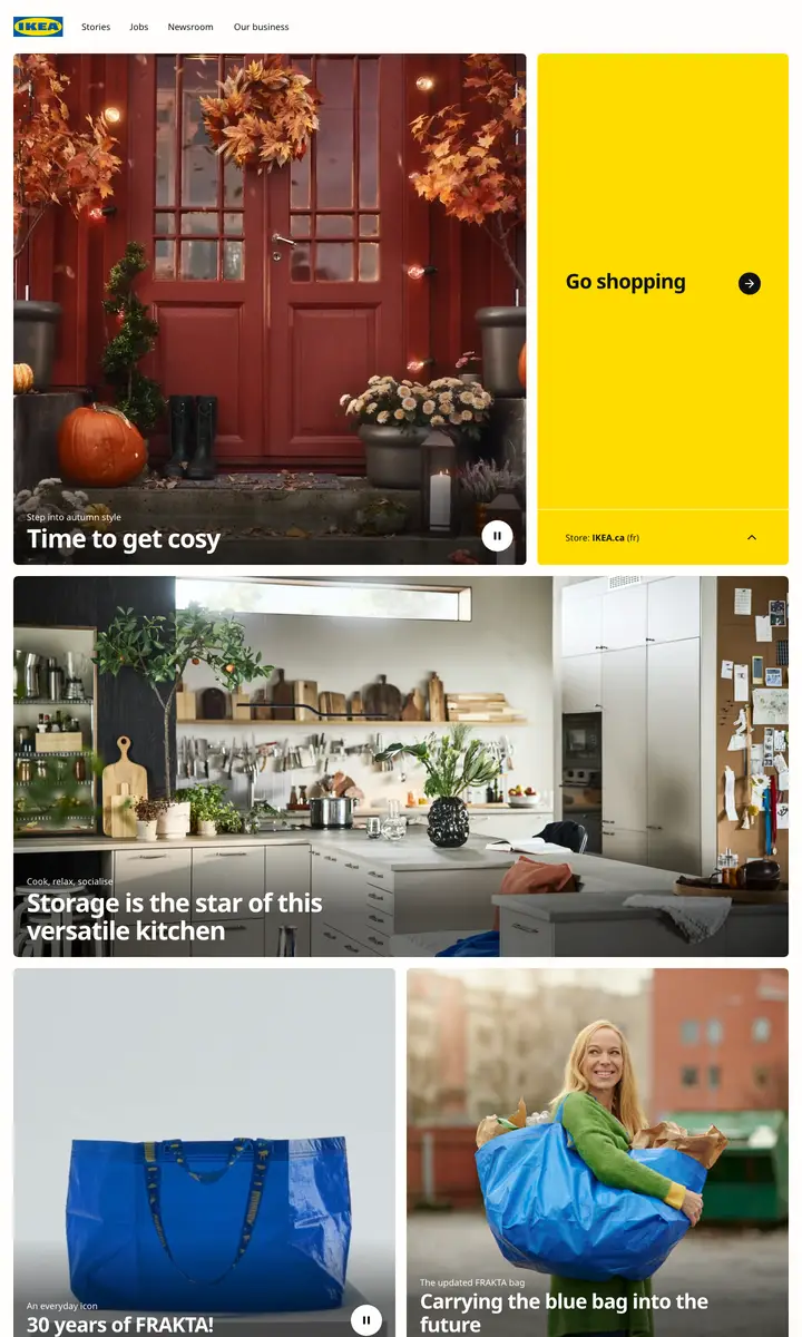 Home page of ikea.com