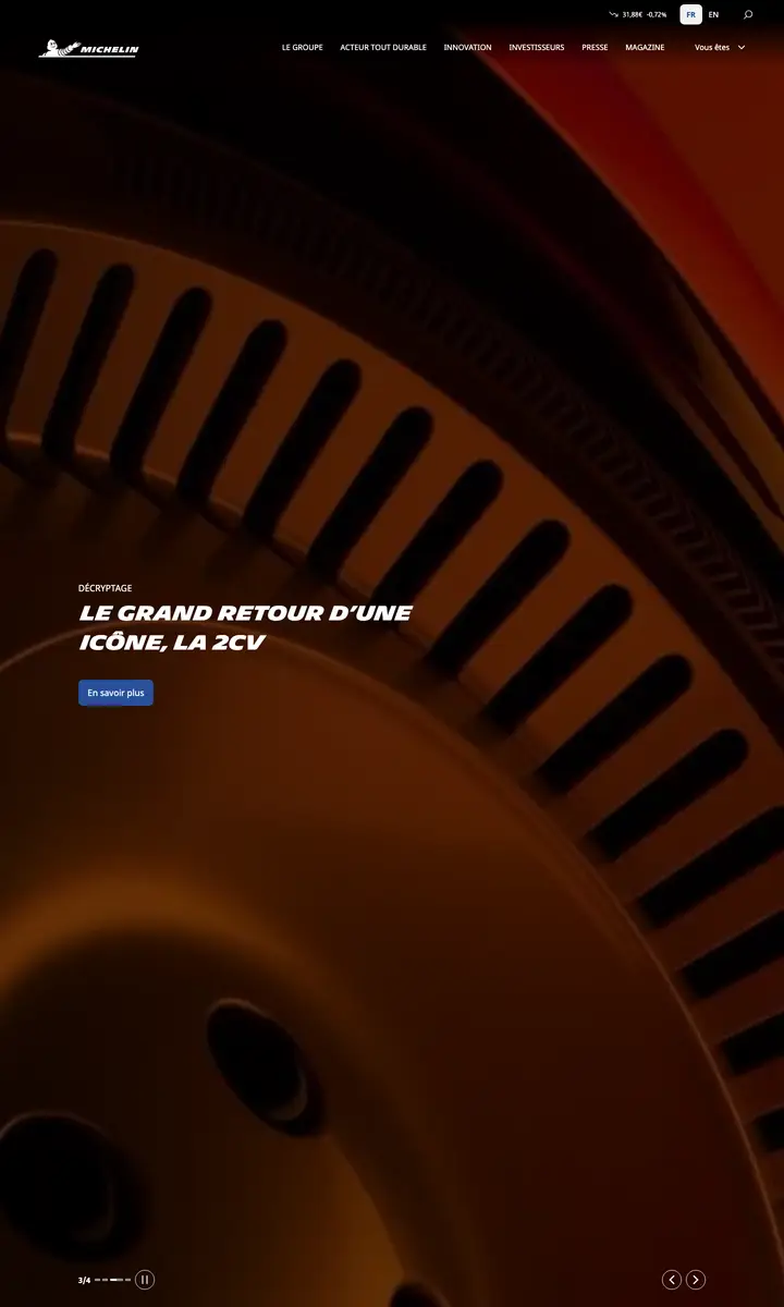Home page of michelin.com