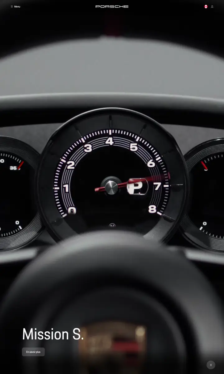 Home page of porsche.com/canada/fr