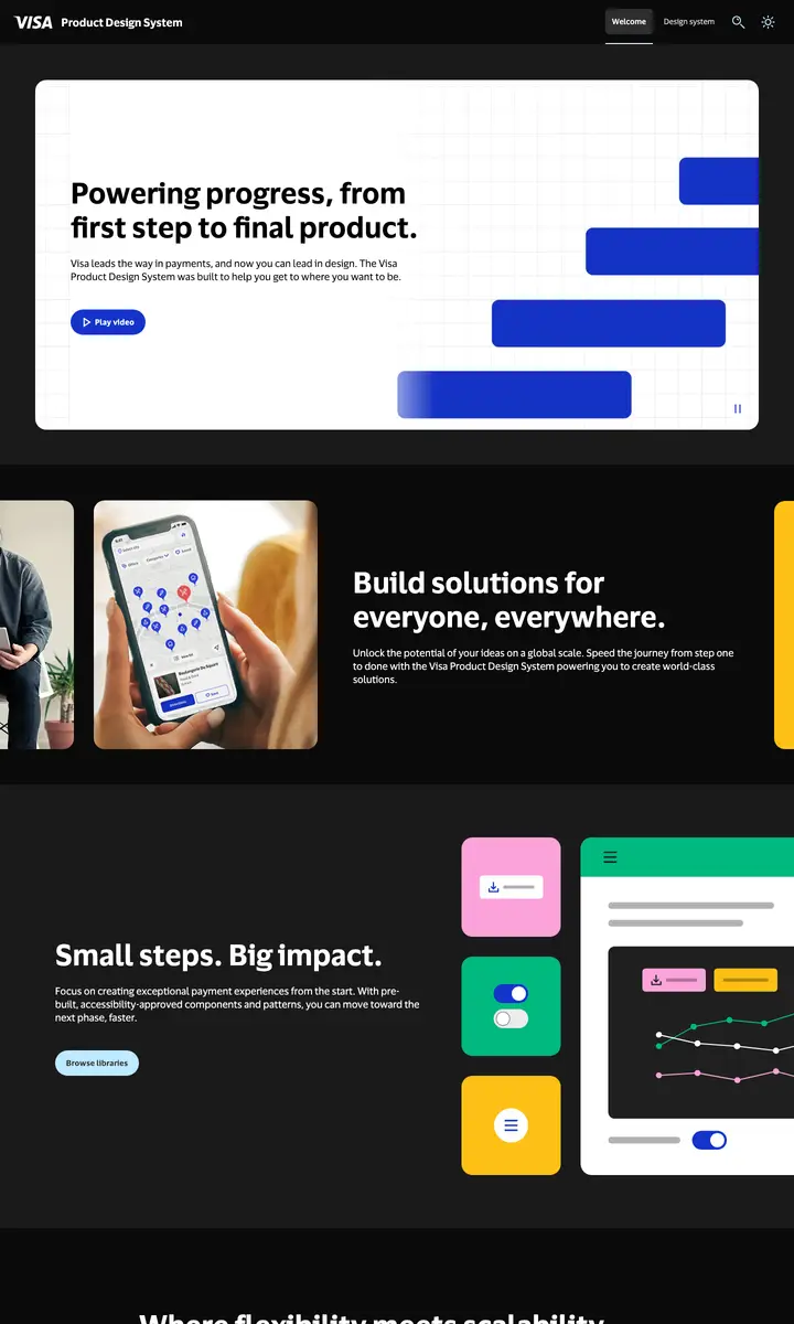 Home page of design.visa.com