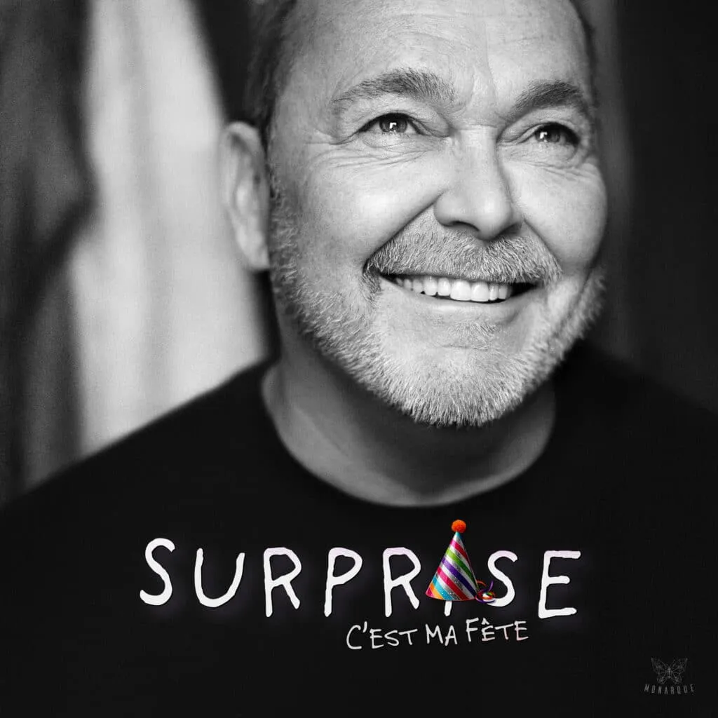 L'affiche de SURPRISE… C'est ma fête!, le spectacle de Jean-Michel Anctil