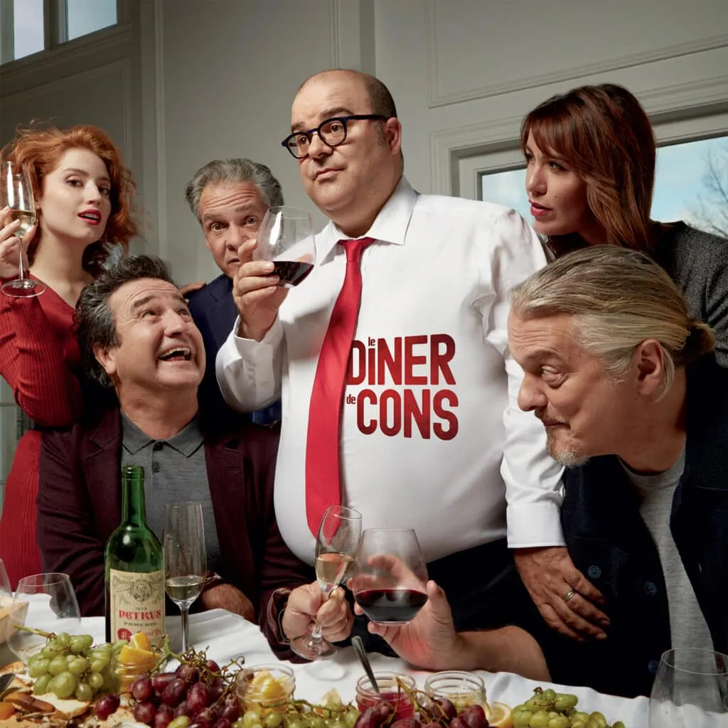 L'affiche du Dîner de cons, une production de Monarque
